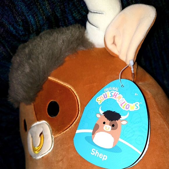 Squishmallows 11" Shep the Brown Spotted Bull Cow 2023 KELLYTOY NWT - Picture 9 of 10